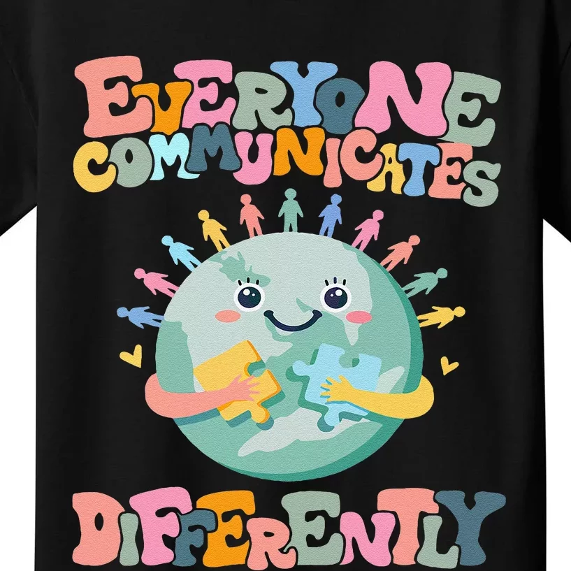 Everyone Communicates Differently Funny Kids T-Shirt