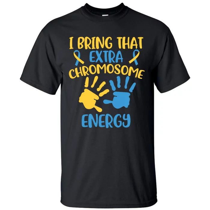 Extra Chromosome Down Syndrome Funny Trisomy 21 Tall T-Shirt