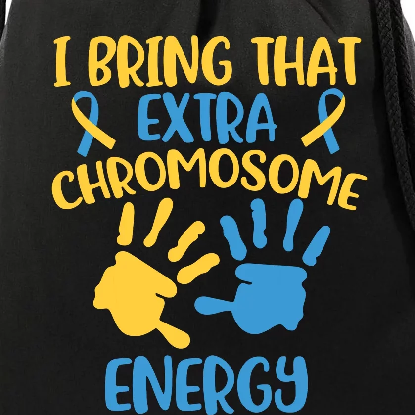 Extra Chromosome Down Syndrome Funny Trisomy 21 Drawstring Bag