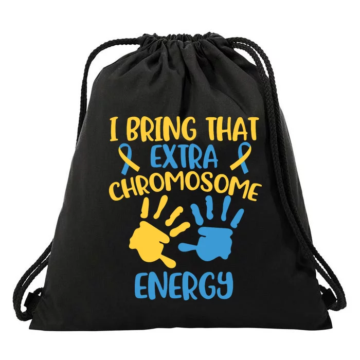 Extra Chromosome Down Syndrome Funny Trisomy 21 Drawstring Bag