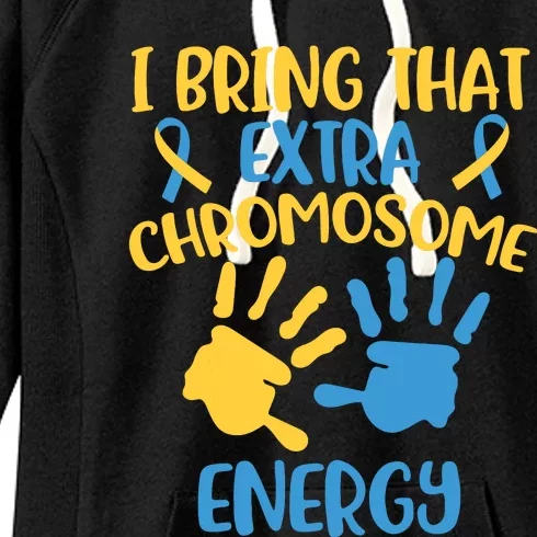 Extra Chromosome Down Syndrome Funny Trisomy 21 Women's Fleece Hoodie