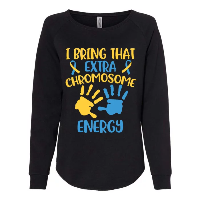 Extra Chromosome Down Syndrome Funny Trisomy 21 Womens California Wash Sweatshirt