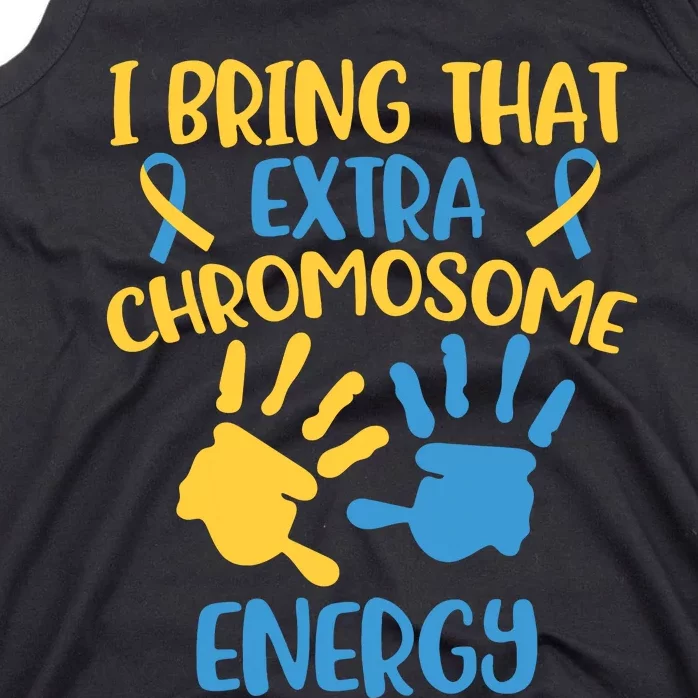 Extra Chromosome Down Syndrome Funny Trisomy 21 Tank Top