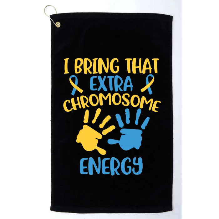 Extra Chromosome Down Syndrome Funny Trisomy 21 Platinum Collection Golf Towel