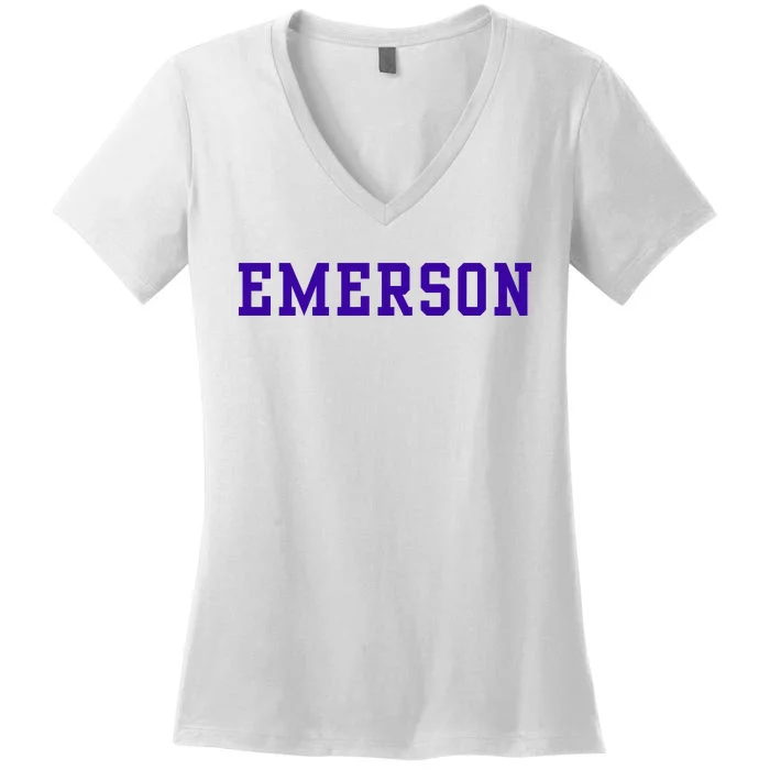 Emerson College Women's V-Neck T-Shirt