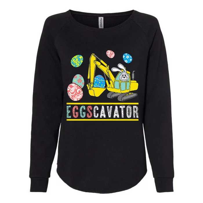 Eggs Cavator Easter For Bunny Excavator Womens California Wash Sweatshirt