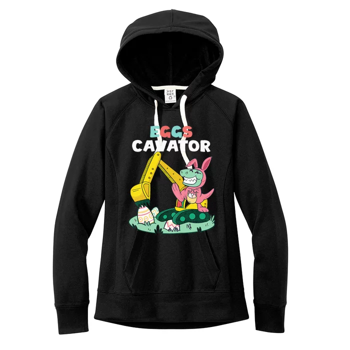 Eggs Cavator Easter Bunny Excavator Cute Women's Fleece Hoodie