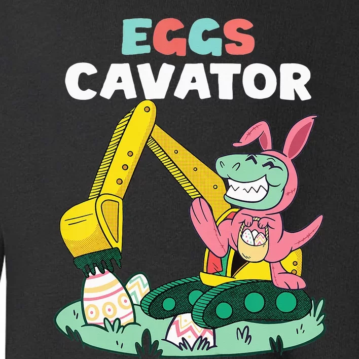 Eggs Cavator Easter Bunny Excavator Cute Toddler Sweatshirt