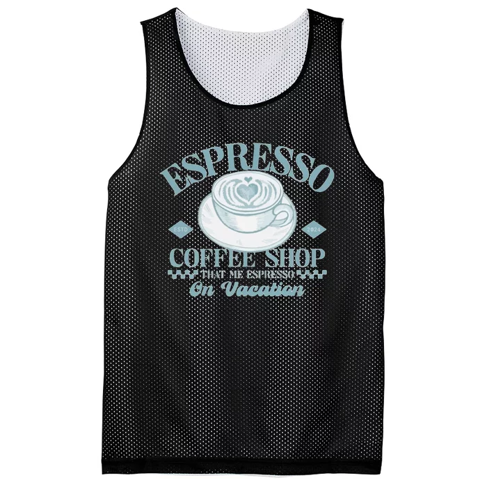 Espresso Coffee Mesh Reversible Basketball Jersey Tank