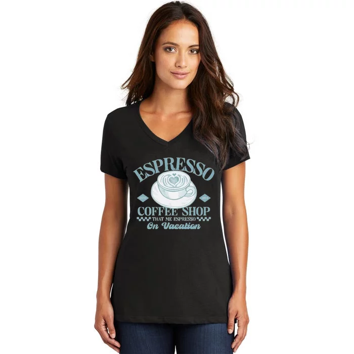 Espresso Coffee Women's V-Neck T-Shirt