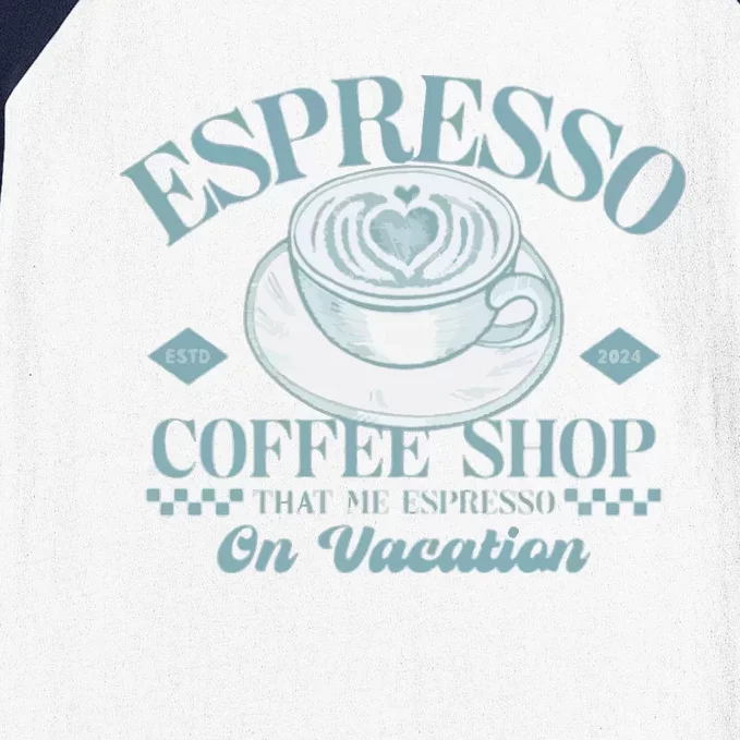 Espresso Coffee Baseball Sleeve Shirt