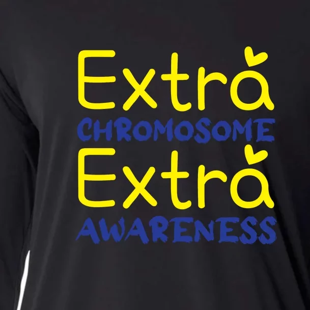 Extra Chromosome Extra Awareness For Down Syndrome Awareness Gift Cooling Performance Long Sleeve Crew