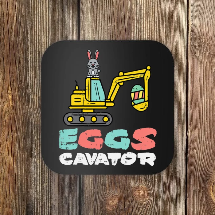 Eggs Cavator Easter Bunny Excavator Cute Coaster