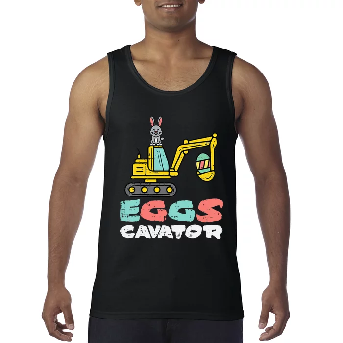 Eggs Cavator Easter Bunny Excavator Cute Tank Top