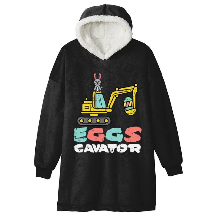 Eggs Cavator Easter Bunny Excavator Hooded Wearable Blanket