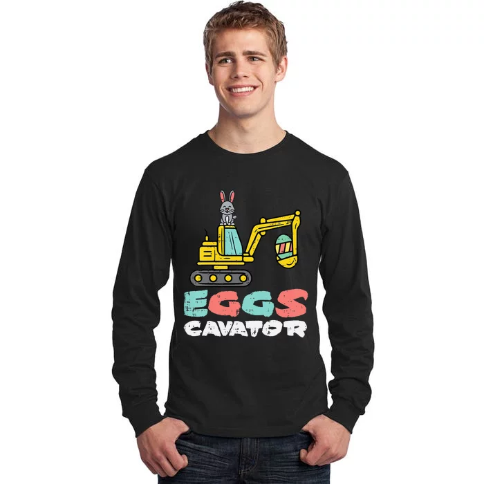 Eggs Cavator Easter Bunny Excavator Tall Long Sleeve T-Shirt