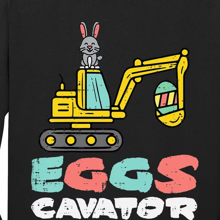 Eggs Cavator Easter Bunny Excavator Tall Long Sleeve T-Shirt