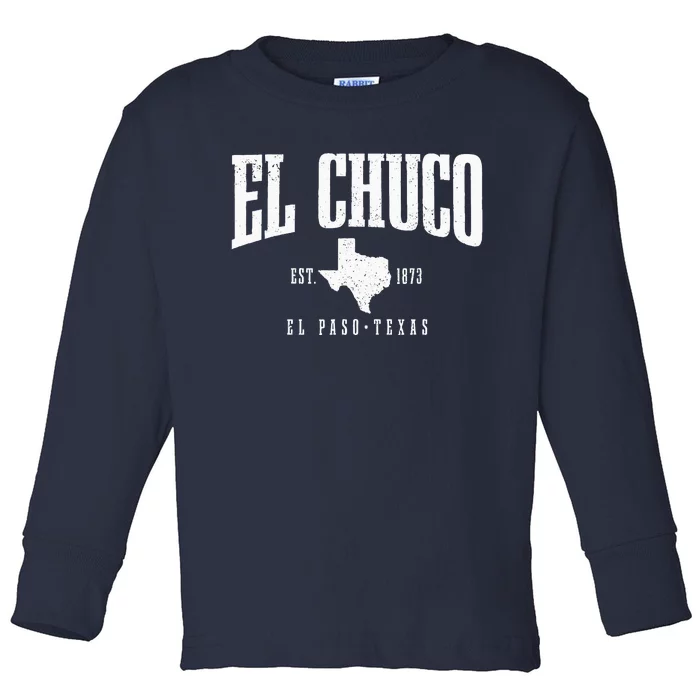 El Chuco El Paso Texas Pride Vintage Est. 1873 Toddler Long Sleeve Shirt