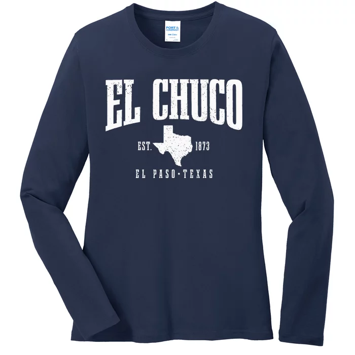 El Chuco El Paso Texas Pride Vintage Est. 1873 Ladies Long Sleeve Shirt