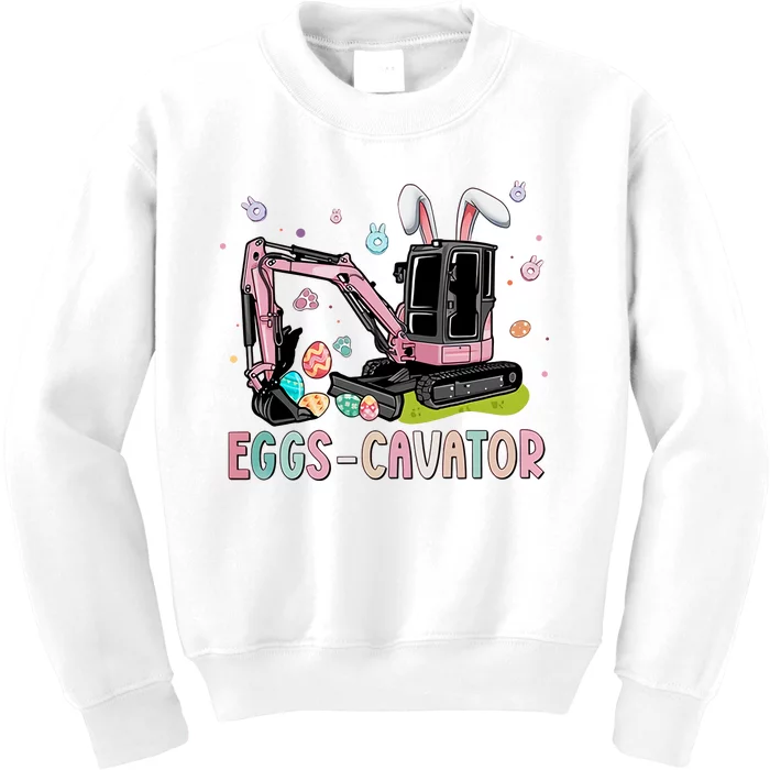 Eggs Cavator Easter Day Funny Bunny Gift Idea Trending Kids Sweatshirt