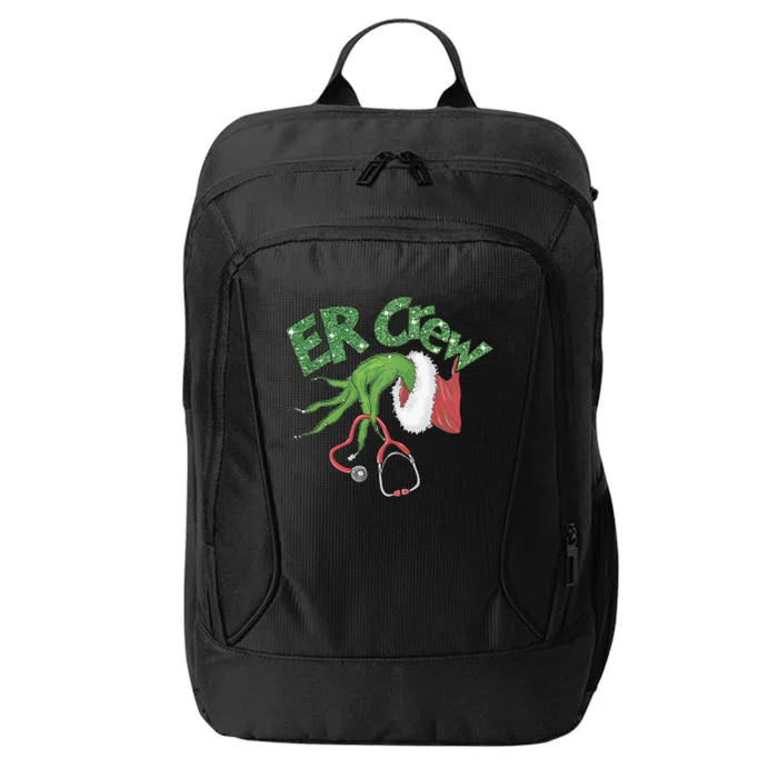 Er Crew Emergency Room Nurse Christmas City Backpack