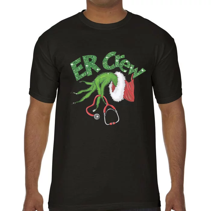 Er Crew Emergency Room Nurse Christmas Comfort Colors T-Shirt