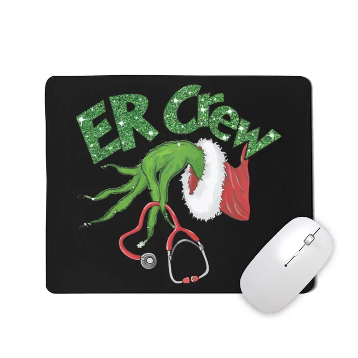 Er Crew Emergency Room Nurse Christmas Mousepad