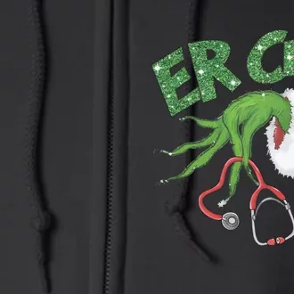 Er Crew Emergency Room Nurse Christmas Full Zip Hoodie