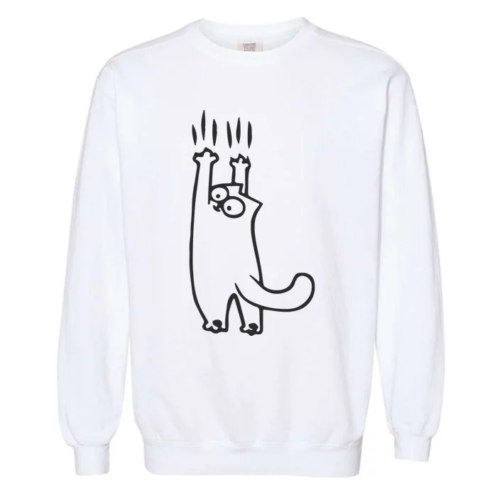 EMBROIDERED Cat Embroidered Animal Garment-Dyed Sweatshirt