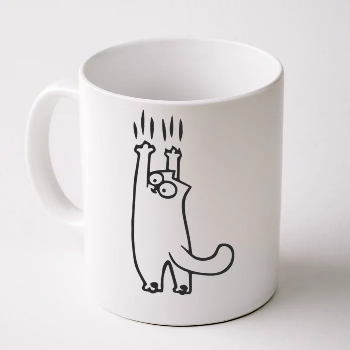 EMBROIDERED Cat Embroidered Animal Front & Back Coffee Mug