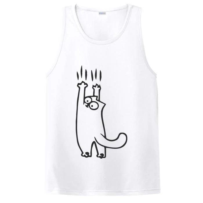 EMBROIDERED Cat Embroidered Animal Performance Tank