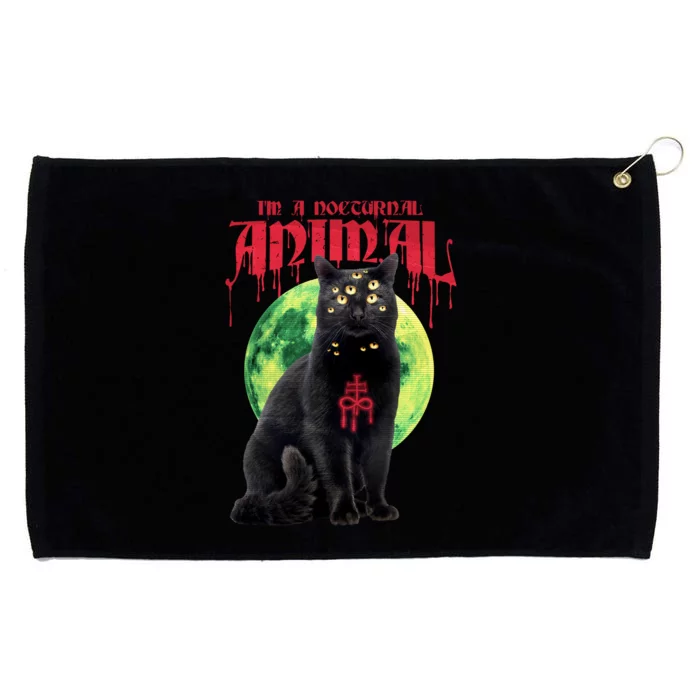 Evil Cat Grommeted Golf Towel