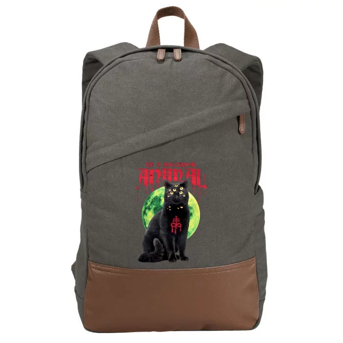 Evil Cat Cotton Canvas Backpack