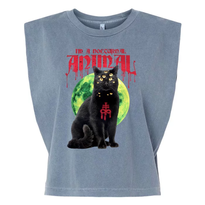 Evil Cat Garment-Dyed Women's Muscle Tee