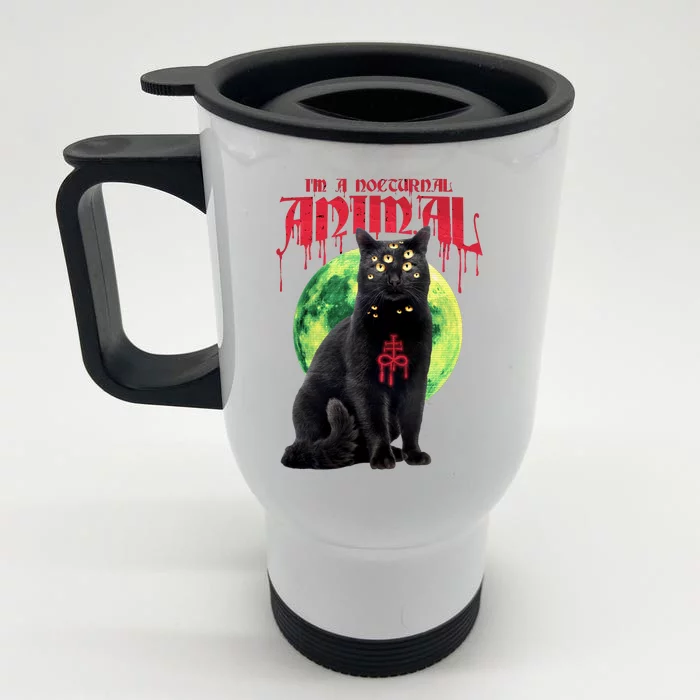 Evil Cat Front & Back Stainless Steel Travel Mug