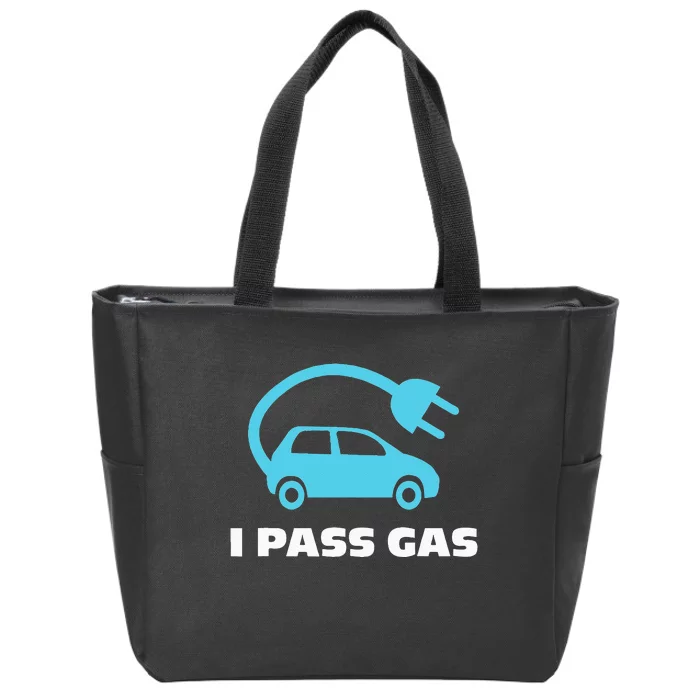 Electric Car (EV) I Pass Gas Zip Tote Bag