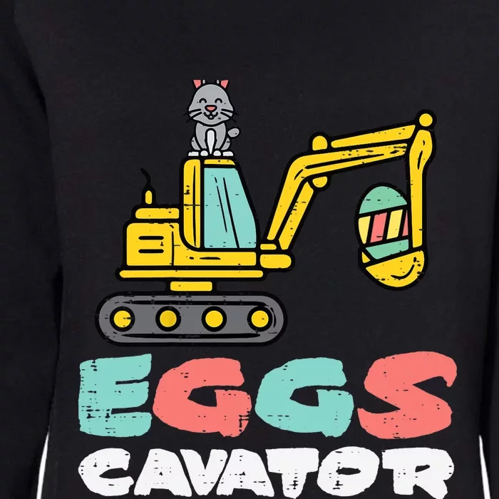 Eggs Cavator Easter Bunny Excavator Cute Boy Womens California Wash Sweatshirt