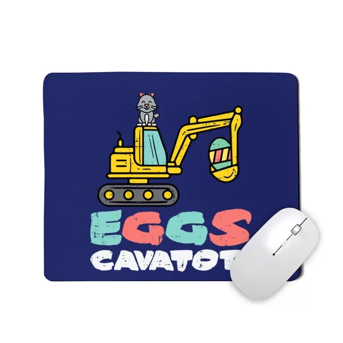 Eggs Cavator Easter Bunny Excavator Cute Boy Mousepad