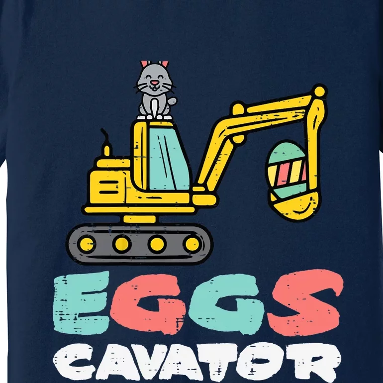 Eggs Cavator Easter Bunny Excavator Cute Boy Premium T-Shirt