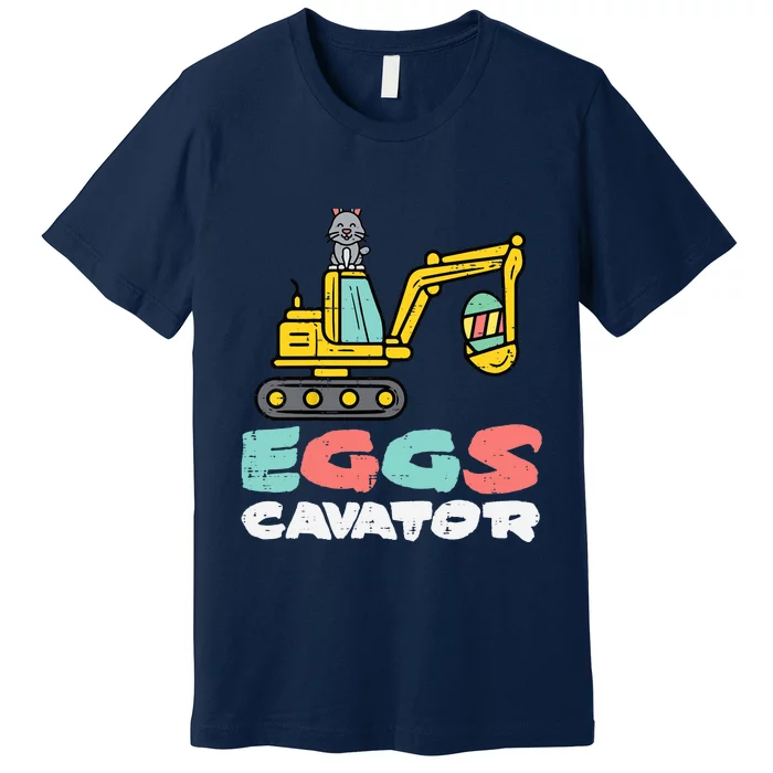 Eggs Cavator Easter Bunny Excavator Cute Boy Premium T-Shirt