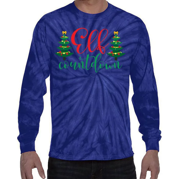 Elf Countdown Tie-Dye Long Sleeve Shirt