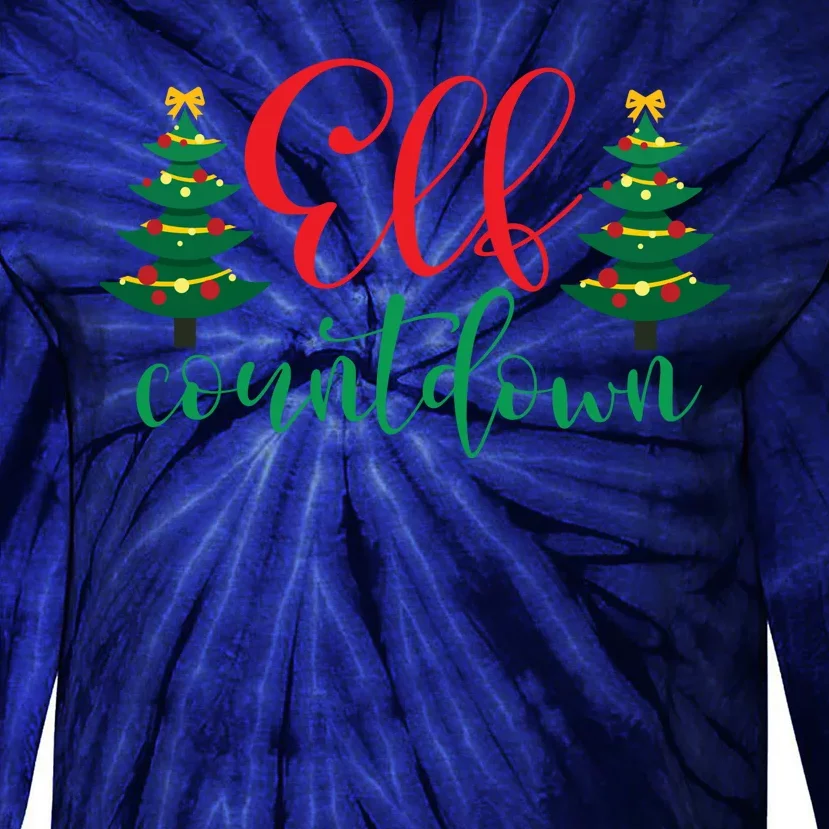 Elf Countdown Tie-Dye Long Sleeve Shirt