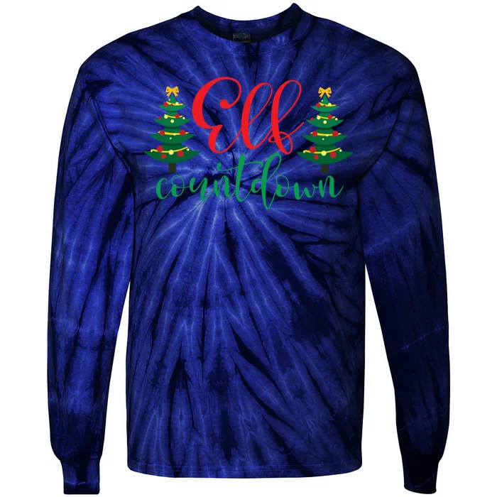 Elf Countdown Tie-Dye Long Sleeve Shirt