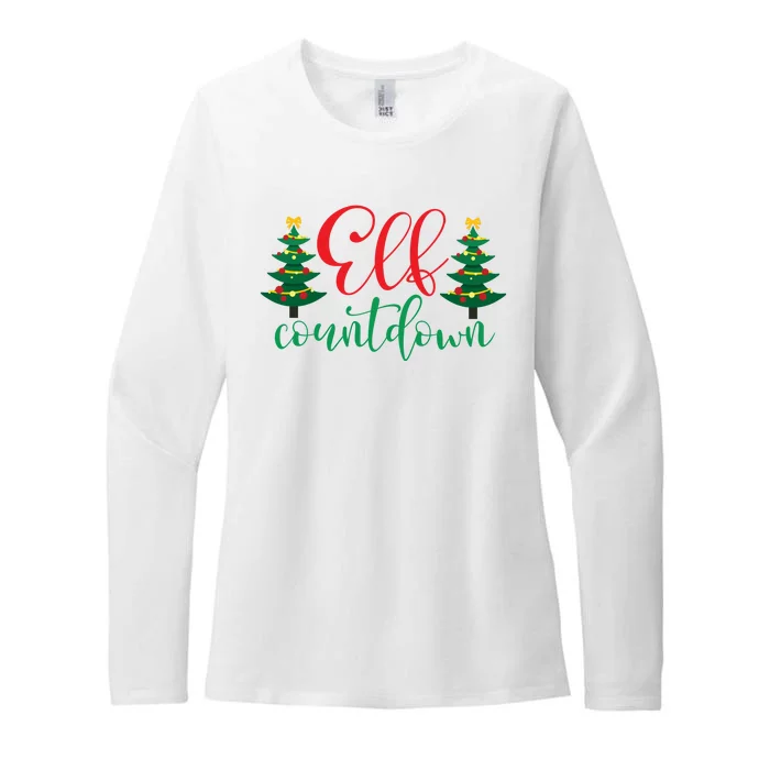 Elf Countdown Womens CVC Long Sleeve Shirt