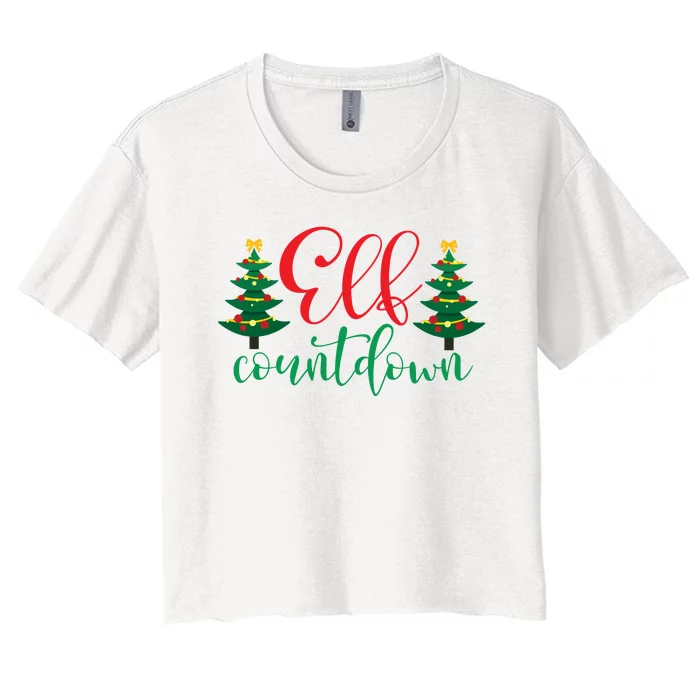 Elf Countdown Women's Crop Top Tee