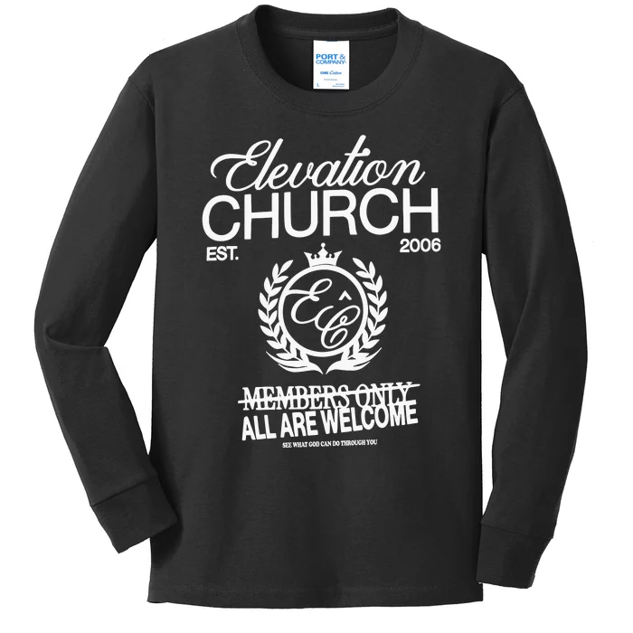 Elevation Church Ec Hunter Kids Long Sleeve Shirt