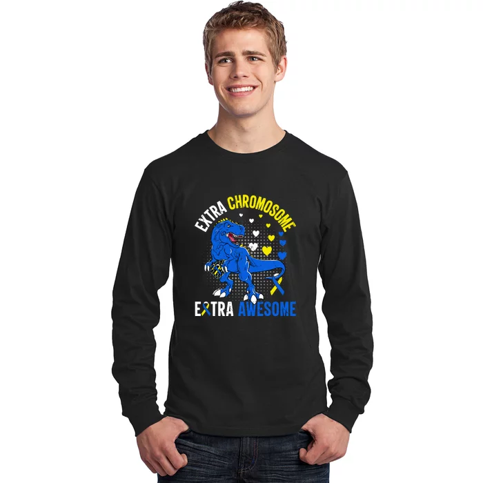 Extra Chromosome Extra Awesome For Down Syndrome Long Sleeve Shirt