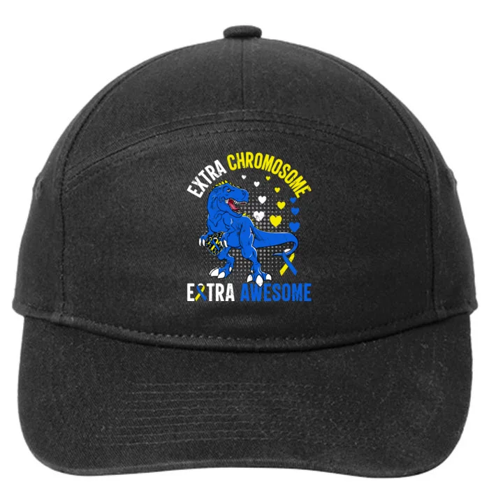 Extra Chromosome Extra Awesome For Down Syndrome 7-Panel Snapback Hat