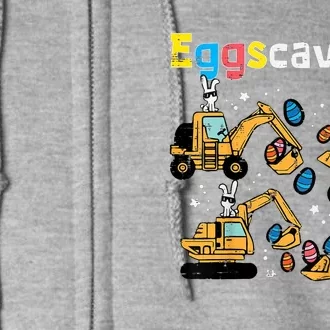 Eggs Cavator Easter Easter Construction Full Zip Hoodie