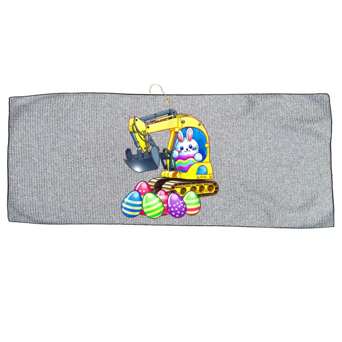 Eggs Cavator Easter Bunny Rabbit Excavator Large Microfiber Waffle Golf Towel